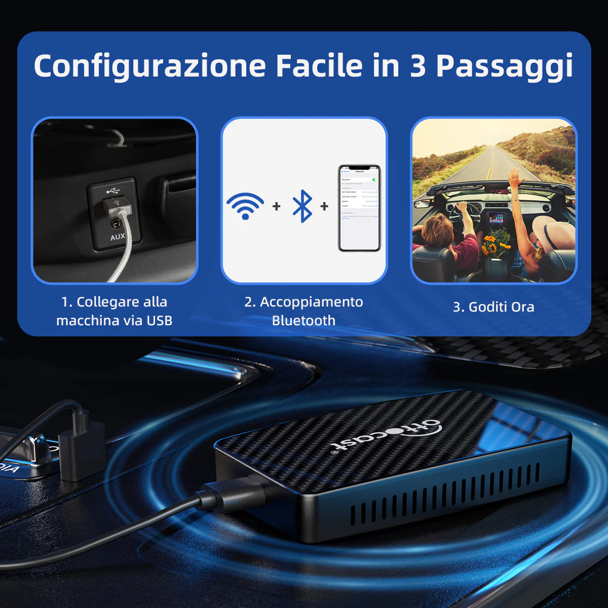 OTTOCAST® Play2Video Pro Adattatore 3 in 1 con YouTube e Netflix - Image 6